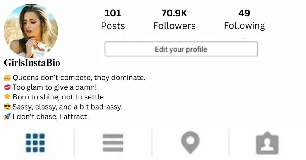 Attitude Bio For Insta Girl​