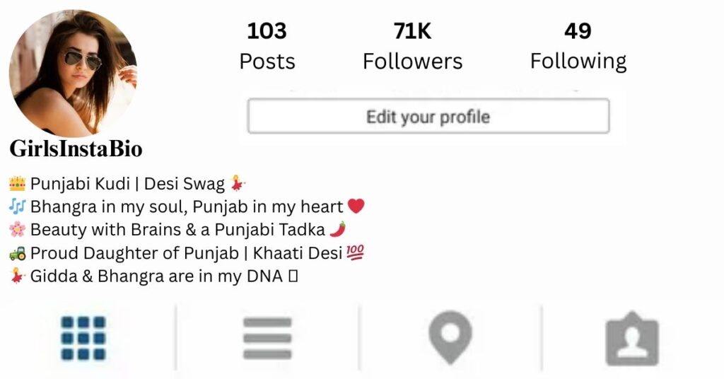 Insta Bio For Punjabi Girl