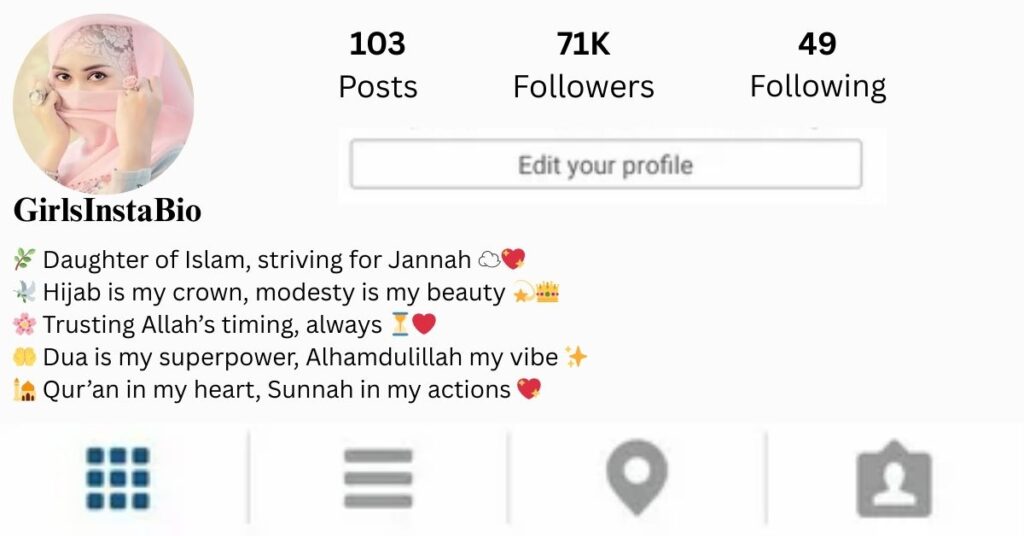 Islamic Bio For Instagram Girls