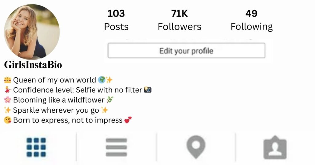 Insta Bio For Girl English