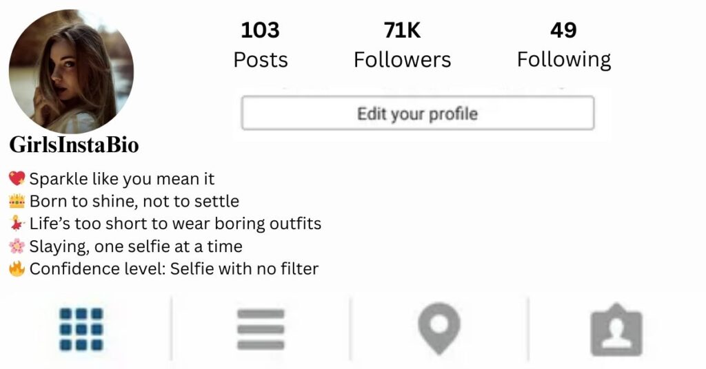 Stylish Bio For Insta For Girl